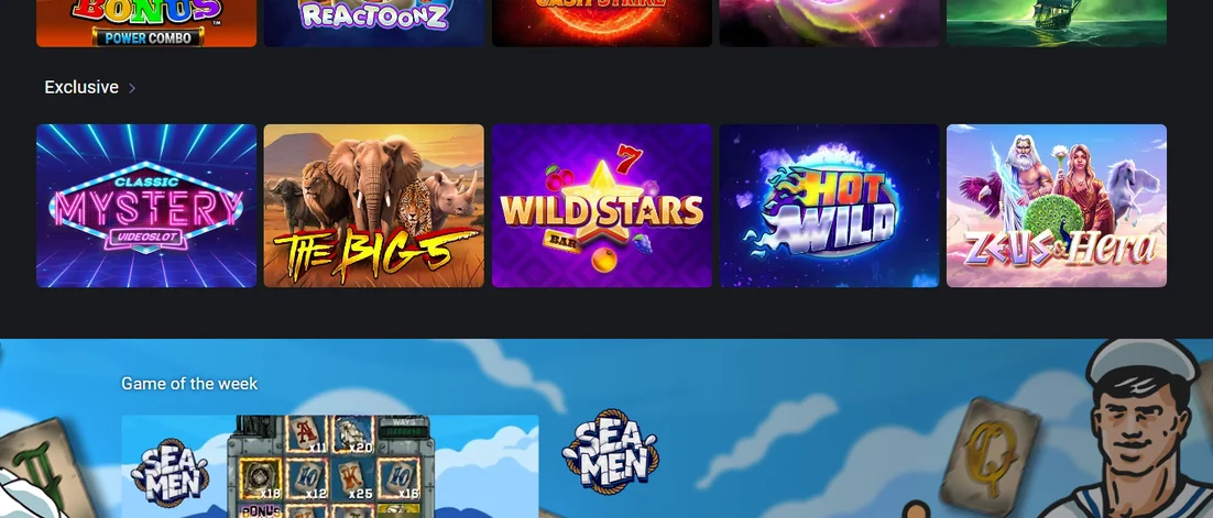 Ανακαλύψτε αποκλειστικά slots 1Casino