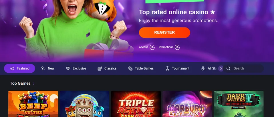 Παίξτε κορυφαία παιχνίδια 1Casino
