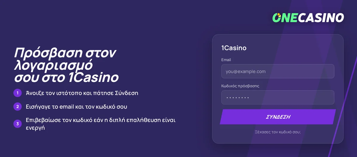 Χρησιμοποίησε email κωδικό σύνδεσης.
